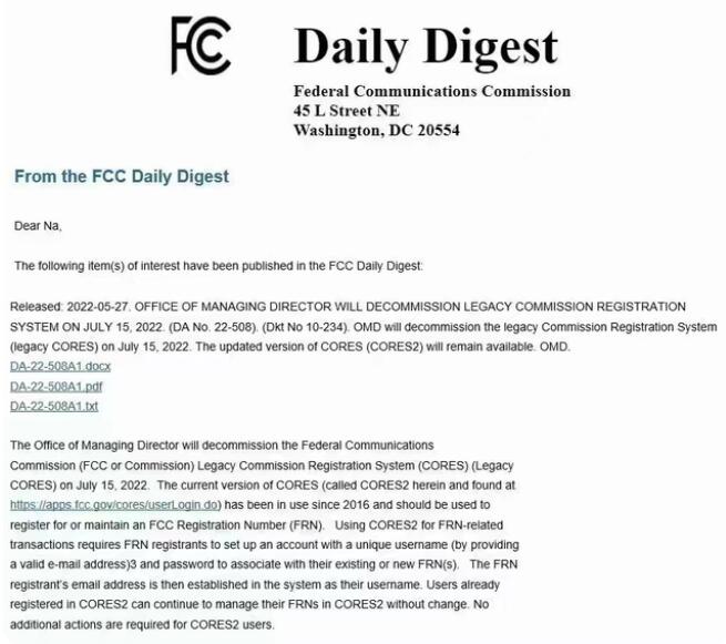 最新：美國FCC更新FRN系統(tǒng)，新CORES2申請(qǐng)的FRN用戶8月26日開始要繳納年費(fèi)(圖3)